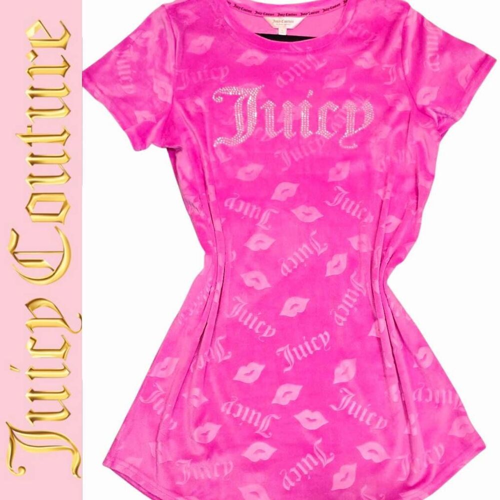 Juicy Couture Juicy‎ Lips Embossed Velour Sleep Shirt